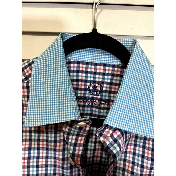 Bugatchi Multi-Color Button Up Dress Shirt - Size‎ 15.5 - Picture 3 of 5